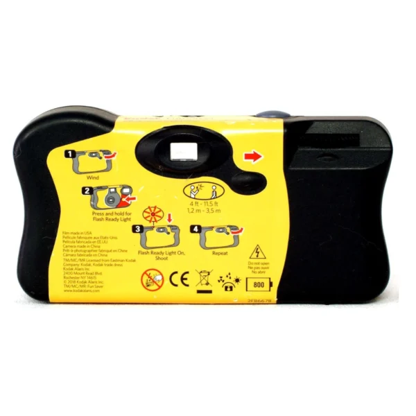 Classic Kodak FunSaver single-use film camera design