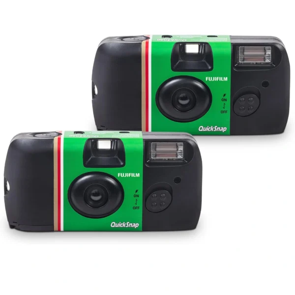 2 Pack QuickSnap Fujifilm camera preloaded with ISO 400 film