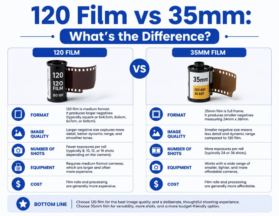 120 Film vs 35mm What's the Difference