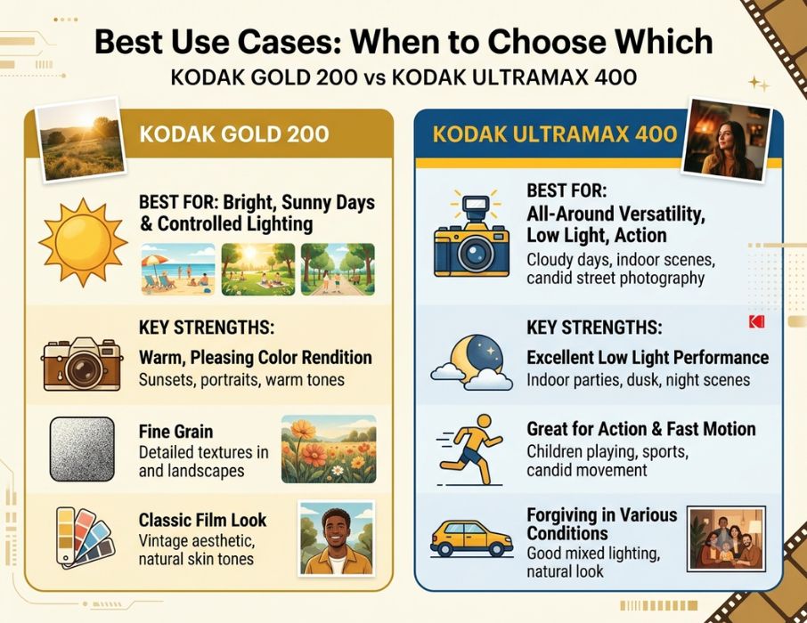 Kodak Gold vs Ultramax: Which One Wins? 2026 3 Best Use Cases: When to Choose Which